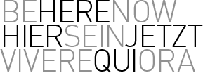 Motto: Hier sein jetzt; Zur Startseite